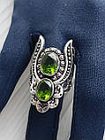 Перидот 17.5 розмір кільце з перидотом у сріблясті. Індія, фото 2