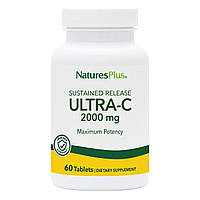 Вітамін С, Ultra-C, 2000 мг, nature's Plus, 60 таблеток