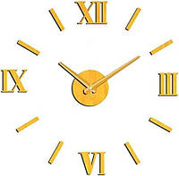 Настінний годинник 3D DIY CLOCK 173720 Золото