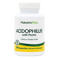 Ацидофильные бактерии с пектином, Acidophilus with Pectin, Natures Plus, 90 капсул