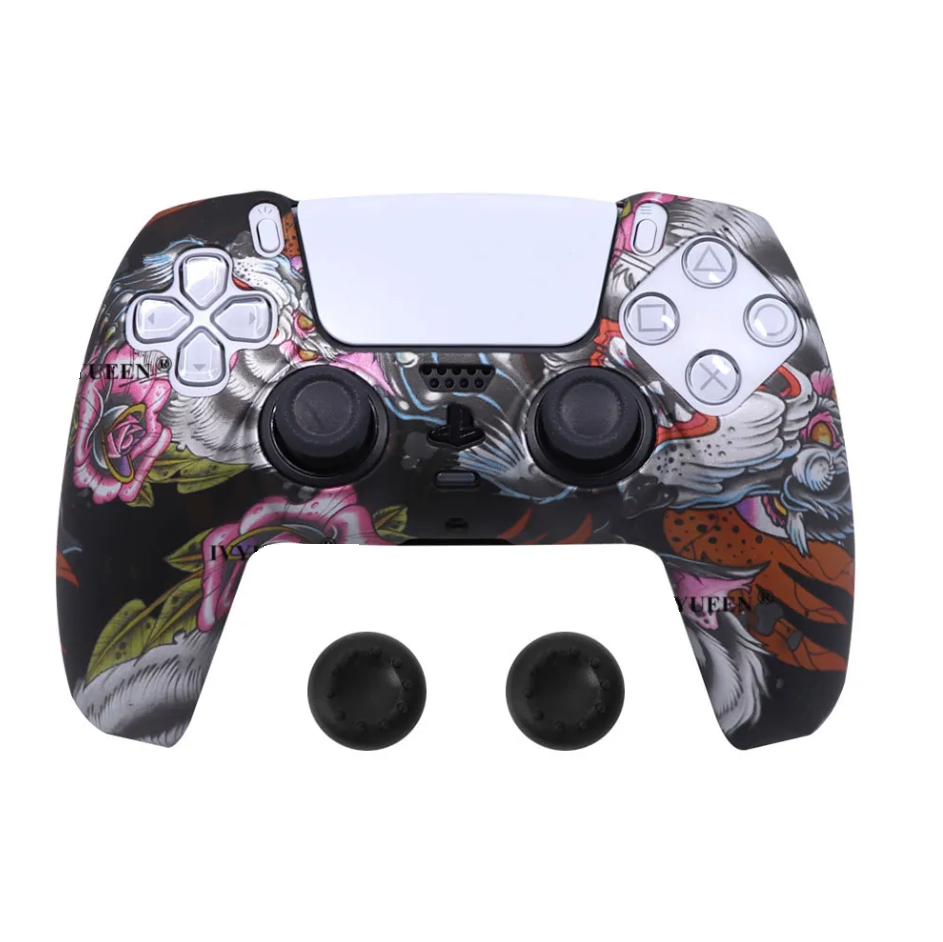 Чохол силіконовий для геймпада PS5 DualSense Black Dragon, фото 1