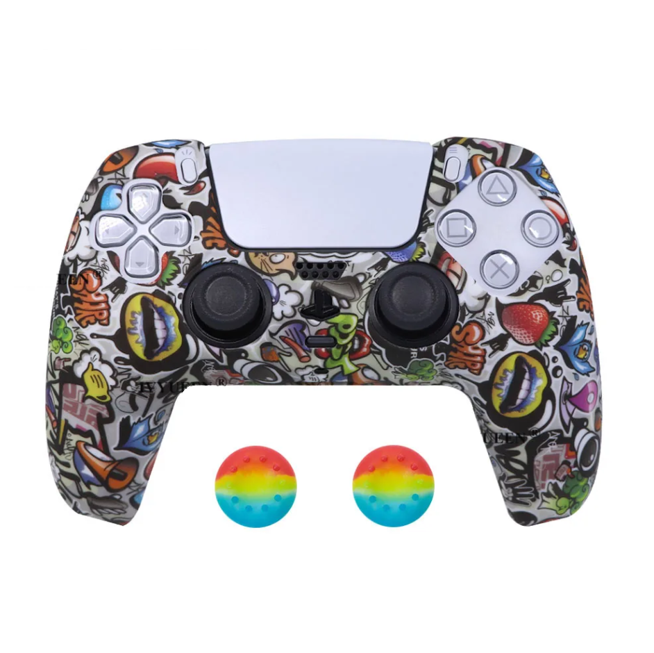 Чохол силіконовий для геймпада PS5 DualSense Graffity, фото 1