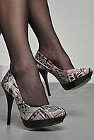 Туфли женские серого цвета с пайетками р.37 173870M