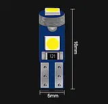 T5 (W1,2W) LED Білий червоний синій жовтий зелений блакитний рожевий автолампи світлодіодні безцокольні, фото 4