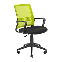 Крісло офісне комп'ютерне із сітки Richman Джина з механізмом качання спинка-сітка чорний/зелений до 100 кг