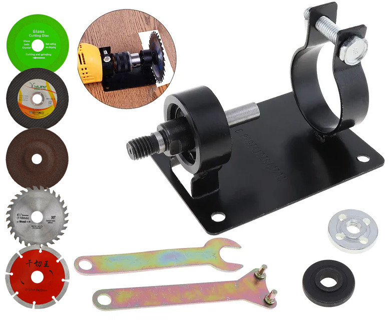 Тримач для дриля / Настільний кронштейн для дриля / Стійка для дриля + 5 дисків, фото 1