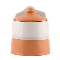 Емкость с керамической крышкой VТ-8401 оранжевая Vittora 13 см