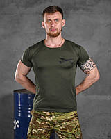 Тактическая потоотводящая футболка олива Odin nikos, военная футболка олива для НГУ, футболка олива НГУ