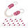 Комплект декоративних шнурів для захисту дверей від ляскання, 2 шт, 60 x 4,5 см, Бавовна, поліестер, рожевий, фото 9