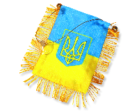 Флажок на присоске с бахромой UKRAINE 12х8см