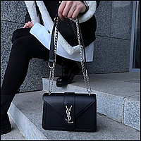 Сумки кожаные Yves Saint Laurent, модные женские сумки дешево оригинал, широкая нарядная сумка atgc