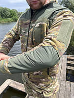 Кофта флисовая Армейская всу зимняя мультикам с накладками флис , Тактична флиска зимняя atgc