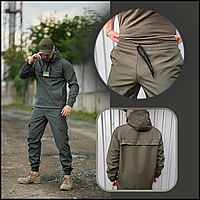 Комплект тактический военный анорак Terra хаки с липучкой + штаны, военные костюмы летняя форма хаки M atgc