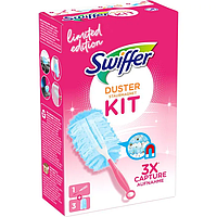 Розовый комплект для уборки пыли Swiffer, ручка и 3 сменные тряпки