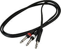 Готовый инсертный кабель RockCable RCL20922 D4 Patch Cable - TRS Jack To 2 X TS Jack (1.5m)