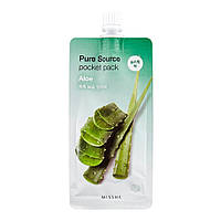 Маска для обличчя нічна з екстрактом алое Missha Pure Source Pocket Pack Aloe 10ml