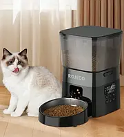 Автоматичний дозатор корму для собак та котів ROJECO смарт годівниця з таймером 2 л