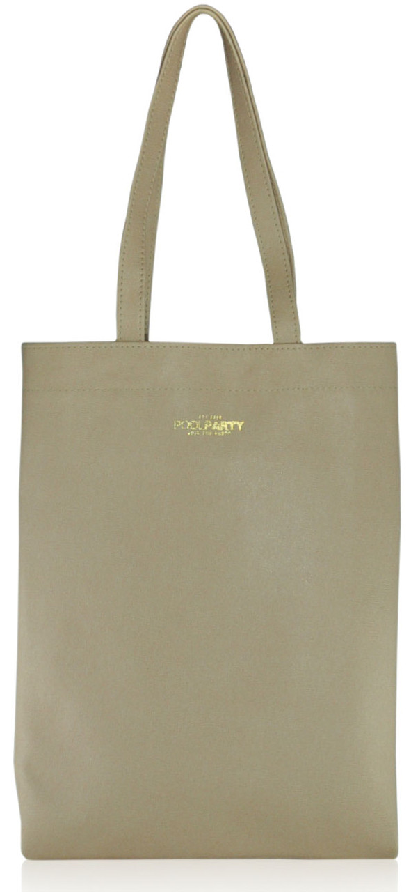 Шкіряна сумка POOLPARTY Daily Tote Safyan Peach, фото 1
