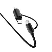 Кабель HOCO Combo Lightning/Micro USB/Type-C Multi-Way X41 |1m, 2.4A| black