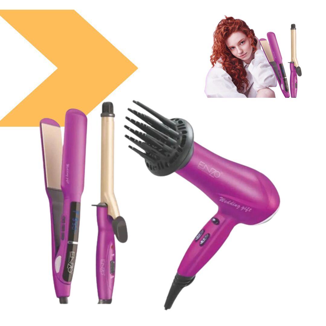 Фен для сушки волос + плойки ENZO EN-6303, фото 1