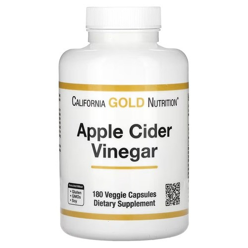 Калифорния Gold Nutrition Apple Cider Vinegar 180 капсул CGN-01906 VB - фото 1 - id-p2107290339