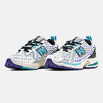 Чоловічі Кросівки New Balance 1906R White Blue Purple / Нью Беланс 1906Р Білі з Синім та Фіолетовим, фото 5