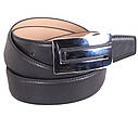 Чоловічий ремінь з натуральної шкіри під штани 301230 чорний, фото 4