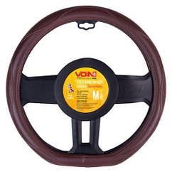 Чохол на кермо VLOD-LF2161 BR M кор/БО/шкіра один шов/flat (VLOD-LF2161 BR M)