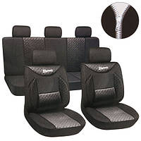 Автомобильные универсальные чехлы салона на сиденья MILEX Elegance 2пер.+2задн.+5підг. черные комплект 2