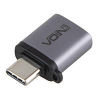 Адаптер OTG VOIN USB 3.0 в Type C Grey (VP-6106) 3