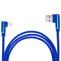 Кабель USB - Micro USB (Blue) 90° ((400) Bl 90°) 3