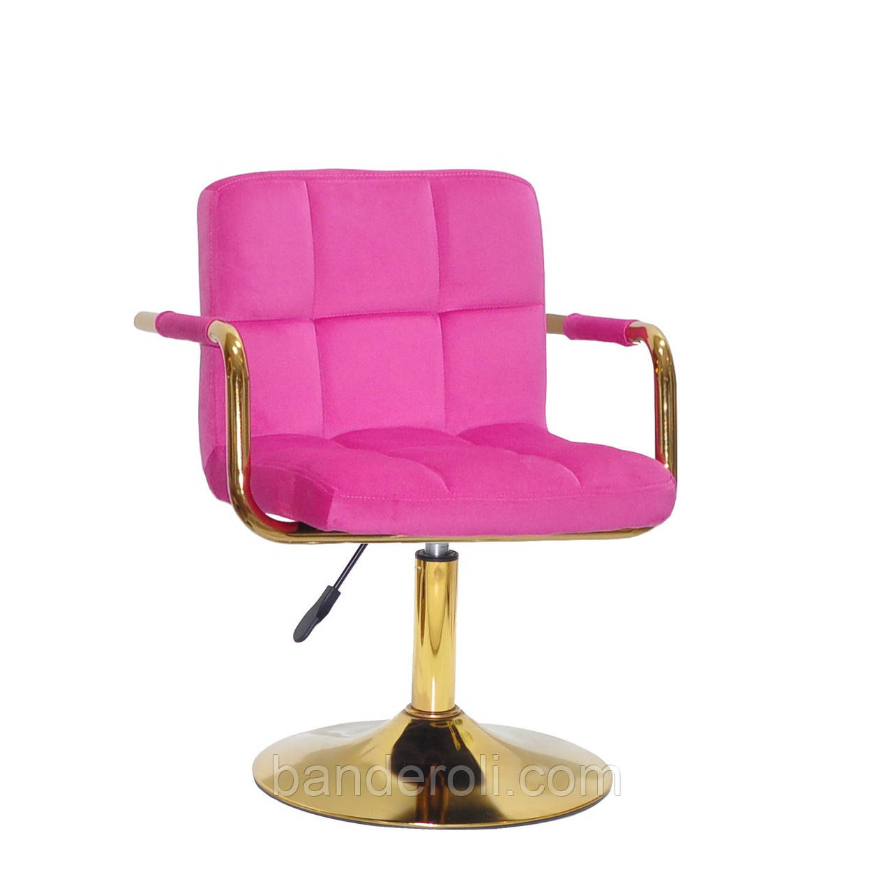 Крісло Arno Arm gd base оксамит малина B-1023, фото 1