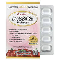 California Gold Nutrition CranMax LactoBif Probiotics 25 Billion CFU 30 капсул CGN-01334 VB