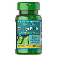 Puritan's Pride Ginkgo Biloba Standardized Extract 60 mg 120 табл 07654 VB