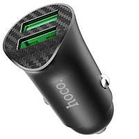 Адаптер автомобильный HOCO Farsighted dual port QC3.0 car charger Z39 |2USB, QC3.0, 3A/18W| black