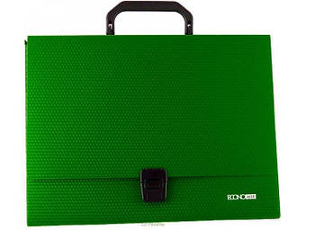 Портфель пластиковий A4 на застібці 1 відділення Economix, салатовий 73190/E31607-13 G-Rich