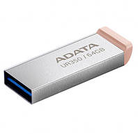 USB 3.2 Flash Drive 64Gb ADATA UR350, Silver/Beige (UR350-64G-RSR/BG) (код 1527696)