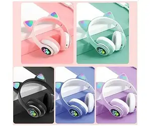 Безпровідні навушники з котячими вушками STH 99 . Bluetooth навушники для дорослих та дітей. Дитячі навушники
