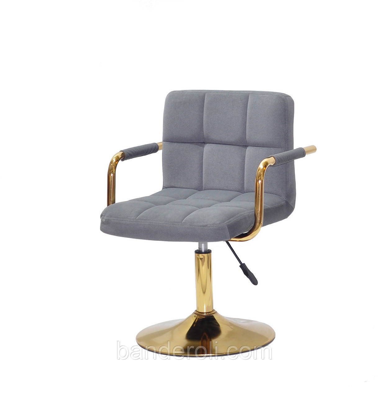 Крісло ARNO — ARM GD-BASE оксамит сірий В-1004, фото 1