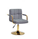 Крісло ARNO — ARM GD-BASE оксамит сірий В-1004, фото 4
