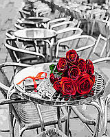 Картина по номерам цветы 40х50 Картины по цифрам Красные розы Роспись по номерам Rainbow Art GX31735