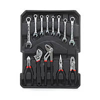 Великий набір інструментів 187 предметів у валізі. Викрутки головки ключі та багато іншого, фото 3