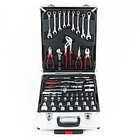 Великий набір інструментів 187 предметів у валізі. Викрутки головки ключі та багато іншого, фото 2