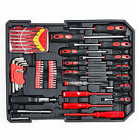 Великий набір інструментів 187 предметів у валізі. Викрутки головки ключі та багато іншого, фото 7