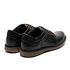 Чоловічі шкіряні туфлі Kristan brown, фото 4