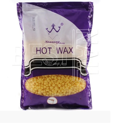 Віск у гранулах Konsung Hot Wax Beans 1000гр аромат Медовий для депіляції для воскоплаву плівковий віск гранули