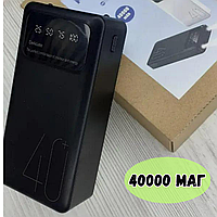 Power Bank 40000 мАч 5V 2A Устройство для быстрой зарядки Портативный внешний аккумулятор с фонариком