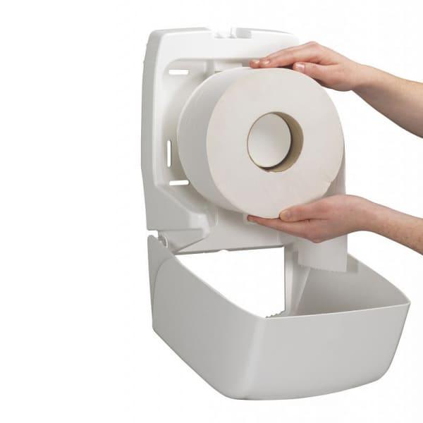 Диспенсер Kimberly-Clark Aquarius для туалетной бумаги в рулонах Mini Jumbo, белый - фото 3 - id-p2107327000