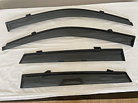 Дефлектори вікон / вітровики Hyundai Tucson I 2004-2010 (TAN) з полоскою