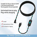 Зарядний кабель 5М 5Гбіт/с для Oculus Quest 2/3 Link кабель VR гарнітура для Quest 3 PICO 4, фото 3